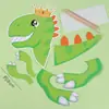 Decoración Día del Niño Arcilla Suave para Hornear Pastel Verde Muñeca Bebé Dinosaurio Niño Pastel de Cumpleaños Enchufe Fiesta