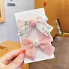 Pinza para el Cabello de Mariposa Bordada en Malla para Niñas, Lindo Estilo Vintage Clip para el Cabello de Celebridad de Internet, Par de Accesorios para el Flequillo de Bebé de Princesa