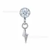 Brincos de Tarraxa de Liga de Titânio F136 Estrela Lua Coração Raio Brincos Pendentes de Tarraxa Joias Acessórios para Body Piercing de Titânio G23