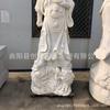 Escultura de Piedra de Guan Gong, Hecha de Mármol Blanco, Presentando a Guan Er, el Dios de la Riqueza, y Guan Yu, el Santo Marcial, Estatua de Pie para Apertura de Plaza, Estilo Antiguo