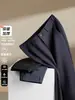 Pantalones casuales gruesos con forro polar para otoño e invierno, de pierna recta, pantalones de vestir sin arrugas, pantalones largos cálidos y amigables con la piel para hombres de mediana edad