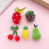 Pingente de Fruta Feito à Mão Cereja Milho Uva Framboesa Charme Corrente de Celular Chaveiro Acessórios Enfeites Tecidos