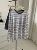 Suave Cover-Up Rayado Gris-Morado Retro con Protección Solar para Mujer, Camiseta Fresca de Verano de Lyocell Tencel de Manga Larga, Camisa para Aire Acondicionado