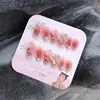 Venta Directa Personalizada de Fábrica Uñas Cortas, Medias y Largas para Manicura, Uñas Portátiles de Fototerapia Hechas a Mano, Pegatinas para Uñas, Estilo de Lujo Accesible 24 Piezas