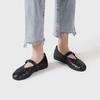 Zapatos de Ballet Huecos Franceses Personalizados de Fábrica Fondo Plano Hebilla Boca Baja Zapatos Mary Jane Zapatos de Diseño de Nicho para Mujer
