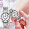 Libro de Caperucita Roja Shake Voz Venta en Vivo Estrellas Reloj Aguja Azul Pulsera para Mujer Diamante Completo Correa de Acero Reloj de Cuarzo