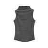 Estilo Europeu e Americano Simples Gola Meia-Alta Sem Mangas Colete Feminino Básico Peça Externa Slim Stretch Base Listrado Top de Contraste