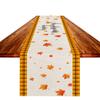 Bandera de Mesa Transfronteriza Bandera de Mesa Decorativa de Acción de Gracias Lino Impermeable y Anti-Manchas Manteles Fuertes Hojas de Arce Decorativas Bandera de Mesa