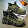 Botas de Invierno para Hombre con Terciopelo, Cálidas y Engrosadas, Botones Giratorios, Suelas Gruesas Antideslizantes, Zapatos de Algodón para Nieve Deportivos que Aumentan la Altura