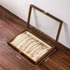 Caja de Joyería de Gran Capacidad con Tapa, Caja de Almacenamiento de Joyería, Caja para Anillos, Aretes, Collares, Caja de Juguetes a Cuadros