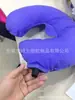 Almohada de Viaje Personalizada de Fábrica para Cuello de PVC, Almohada Inflable Automática en Forma de U, Almohada con Tela Ajustada de TPU