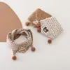 Chapéu de Bebê Primavera e Outono Fino com Bolinhas Proteção de Orelha para Meninos e Meninas, Chapéu Turbante com Amarrar, À Prova de Vento e Quente para Inverno e Outono