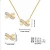 Aretes Collar Set Cobre Perla Brillante Moño No se Desvanece para Mujer Lujo Ligero Gama Alta Joyería al por Mayor Transfronteriza
