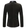 Comercio Exterior AliExpress 2020 Otoño e Invierno Nuevo Traje para Hombre Casual Color de Contraste Verde Cuello Frutal Botón Traje para Llevar 9770