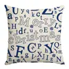 Funda de Almohada Navideña con Estampado de Copos de Nieve Azul Funda de Cojín para el Hogar Acción de Gracias Funda de Almohada con Estampado Navideño Halloween