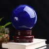 Bola de Cristal Azul, Piedra Cruda Azul, Cristal Fundido para Hogar y Oficina, Adorno de Amatista Feng Shui, Venta al por Mayor de Fábrica de Cristal Fundido