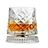 Base de Cristal Taza Giratoria Luminosa Mismo Vaso Giratorio de Whiskey de Maren de Tiktok Vaso para Aliviar el Estrés Vaso para Cerveza y Licor