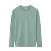 AliExpress Primavera y Otoño Nueva Camiseta Básica de Manga Larga para Hombre Camiseta de Algodón de Color Sólido Versátil Top Transpirable Absorbente de Sudor para Hombre