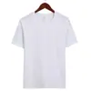 Top unisex liso de manga corta, cuello redondo, 230g, 21 hilos, peinado compacto, hilado siro, algodón puro, simple, versátil