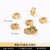 Retenção de Cor Elevada Cobre Banhado com Ouro Real 24K Zircônia Microincrustada Acessórios de Cobre Contas Espaçadoras Acessórios para Joias DIY Espaçadores de Contas para Pulseira