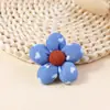 Nuevo Broche de Tela Vaquera con Diseño de Flor de Cinco Pétalos, Relleno de Algodón y Rayas de Puntos, Accesorios para Broches, Accesorios para el Cabello DIY, Pasador de Pelo, Ropa, Productos Semi-Terminados