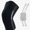 Joelheiras Esportivas de Nylon com Suporte de Mola, Joelheiras Respiráveis e Antiderrapantes para Adultos, Adequadas para Badminton, Corrida e Montanhismo