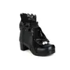 Botas Cortas de Mujer Wish Otoño e Invierno con Cordones Delanteros, Botas Blancas Lolita Princesa, Zapatos Lolita de Comercio Exterior de Invierno