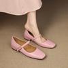 Sapatos de Salto Baixo Mary Jane Estilo Chanel para Mulheres Francesas, Sapatos de Salto Quadrado Loafers, Coleção Nova Primavera e Outono 2026, Tamanhos 32-43, Sapatos de Exportação