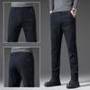 Pantalones Casuales de Lana Cepillada Estilo Primavera y Otoño para Hombre, Corte Recto Delgado, Versátiles Pantalones Largos de Lana para Negocios de Hombre, Nuevo Otoño 2026