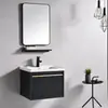 Venta al por mayor de fábrica Nuevo Gabinete de Baño Aleación de Aluminio Moderno Simple Personalidad Lavabo Integrado Lavabo de Baño