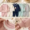 Conjunto Infantil Comércio Exterior Estilo Coreano Moda Primavera e Outono Blusa Manga Longa Moletom Solto Calças Jogger Conjunto Elegante de Duas Peças Atacado