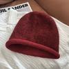 Gorro de Tricô Cinza Estilo Preguiçoso para Mulheres, Versátil e Quente para Outono e Inverno, Gorro Slouchy da Moda, Touca Headwrap, Chapéu para Clima Frio