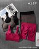 Conjunto de sujetador deportivo de moda de exportación europea y americana, sujetador para correr de alta resistencia a prueba de golpes, pantalones cortos de cintura alta que levantan glúteos.