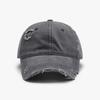 Gorra de Béisbol Suave Bordada con Letras Lavables Desgastadas Unisex Color Sólido Visera Curva Transpirable para Exteriores Protector Solar