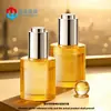 Botella de vidrio transparente de 30 ml con gotero para aceites esenciales en stock, botella con gotero de bomba para sérum, botella dispensadora de líquidos