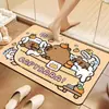 Tapete de Piso Estilo Barro Diatomeas Capibala Tapete de Piso para Baño Felpudo Absorbente para Puerta de Inodoro Tapete para Puerta de Entrada