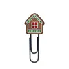 Serie navideña clips de papel decorativos de PVC material de oficina clips de marcapáginas lindos clips de papel creativos para DIY