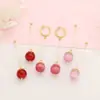 Pendientes Colgantes de Cuentas Redondas con Agujero Pasante Coloridos Retro Artísticos, Pendientes Elegantes de Lujo Ligero con Personalidad Estilo Chino, Accesorios para Orejas Versátiles de Moda