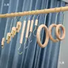 Gancho para loja de roupas Gancho S Haste de madeira de faia Gancho S Cabide de roupas Gancho de pendurar Clipe Painel de suspensão de madeira maciça Exibição Exibição estilo coreano Gancho de exibição