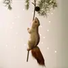 Haobei Novo Produto Espuma Desenho Animado Esquilo Artificial Pingente Pinha Criativa Decoração de Árvore de Natal Boneca Esquilo Enfeites