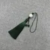 Xiangfei 8B-7 Loto Tallado Doble Borla Colgante Borla Traje Antiguo Dinastía Han Solapa Prensada Escalón Prohibido Estilo Antiguo Ropa con Espalda de Nube Accesorios