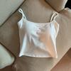 Foto Real y Precio Real Sexy Espalda Cruzada Hermosa Espalda Camisola de Verano para Mujer Nuevo Slim Top Corto