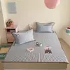 Juego de Sábanas con Bordado de Oso de Dibujos Animados de Verano, Parche de Hielo Refrescante, Juego de Tres Piezas de Seda Hielo para Cama, Colchoneta Refrescante para Aire Acondicionado, Colchoneta Suave