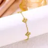 Pulsera de Trébol de Cuatro Hojas con Microincrustaciones de Pedrería Nueva y Exquisita Diseño Sencillo de Nicho Moda Pulsera de Flores Venta al por Mayor