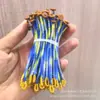 Accesorios DIY Hechos a Mano Cierre de Nudo de Diamante Gradiente de Colores Llavero Colgante Anillo Hebilla Cuerda de Decoración para Bolsa
