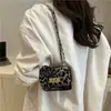 Bolsa de Ombro da Moda deste Ano Bolsa Transversal Moda Outono 2025 Nova Textura Popular Elegante Mini Bolsa de Corrente da Moda para Mulheres
