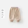 Calça casual para bebê, coleção outono e inverno, fleece dupla face, calça jogger de corte solto, quente e versátil para uso ao ar livre