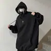 Moletom com Capuz Novo Cruzado Solto Botão de Pressão Emoção Casal Jaqueta Casual Top Design Primavera Outono Moletom com Capuz Feminino Masculino