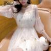 Vestido de Otoño de Manga Media de Celebridad de Internet Hada Súper Hada Popular Ropa de Otoño para Mujer 2024 Ropa de Verano de Moda Nuevo Estilo