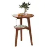 Mesa lateral de sofá para drop-shipping, mesinha redonda pequena, mesa lateral móvel para sala de estar, mesinha de chá para varanda, mesa de canto, mesa de centro